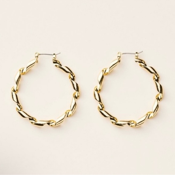 kate spade Jewelry - Kate Spade x Target Gold Twisted Hoop Earrings